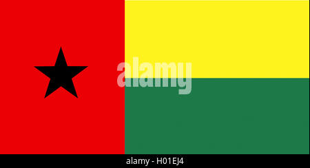 Flagge Guinea-Bissau Guinea-Bissau Stockfoto