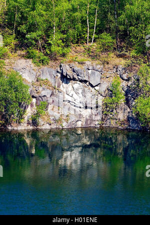 Der ehemalige Steinbruch Schlupkothen, Deutschland, Nordrhein-Westfalen, Bergisches Land, Wülfrath Stockfoto