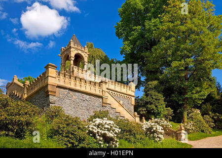 Außentreppe Dicke Ibach Treppe im Park die Barmer Anlagen, Deutschland, Nordrhein-Westfalen, Bergisches Land, Wuppertal Stockfoto