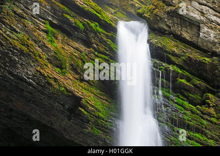 Thur Wasserfälle des Flusses Saentisthur, Schweiz, St. Gallen, Wildhaus-Alt St. Johann Stockfoto