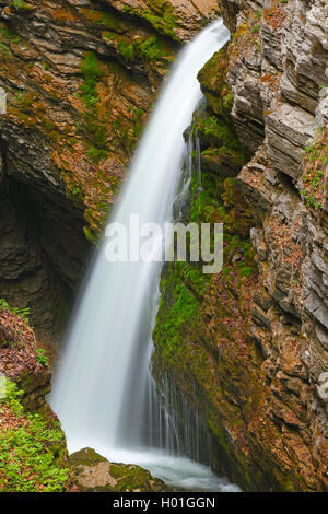 Thur Wasserfälle des Flusses Saentisthur, Schweiz, St. Gallen, Wildhaus-Alt St. Johann Stockfoto