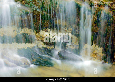 Thur Wasserfälle des Flusses Saentisthur, Schweiz, St. Gallen, Wildhaus-Alt St. Johann Stockfoto