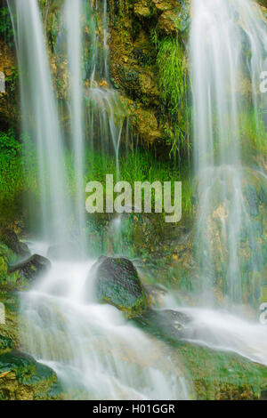 Thur Wasserfälle des Flusses Saentisthur, Schweiz, St. Gallen, Wildhaus-Alt St. Johann Stockfoto