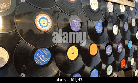 Schallplatten als Auto Oberfläche Stockfoto