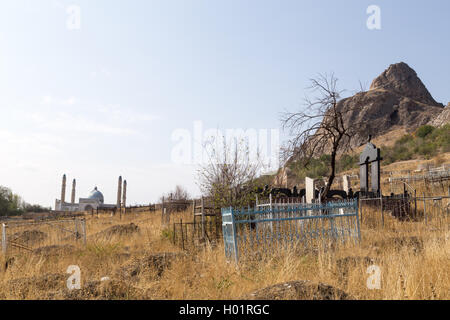 Islamischen Friedhof in Osch, Kirgisistan Stockfoto