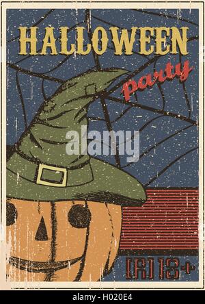 Halloween Party Vintage Poster Stock Vektor