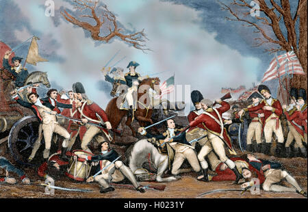 Schlacht von Princeton, Januar 1777, USA Unabhängigkeitskrieg Stockfoto