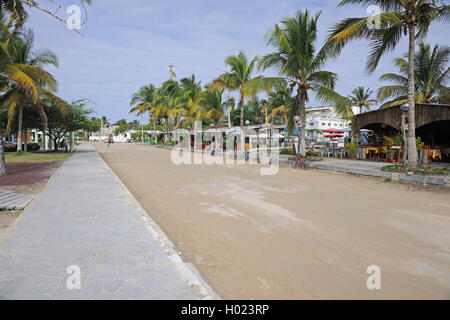 Straße in Puerto Villamil, Ecuador, Galapagos Inseln, Isabela Stockfoto