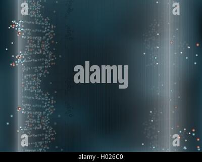 DNA-Struktur in blauem Hintergrund Stock Vektor