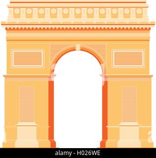 Arc de Triomphe - Triumphbogen in Paris, Frankreich 4 Stock Vektor