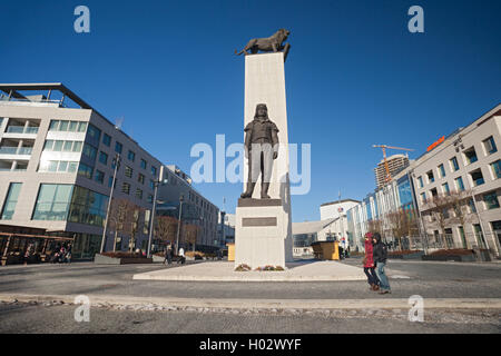 BRATISLAVA, Slowakei - 6. Januar 2015: Denkmal für general Milan Rastislav Stefanik, berühmte slowakische Soldaten, Astronom, Mathematics Stockfoto