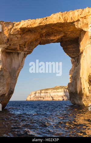 Detail der Azure Window, Kalkstein naturale auf Insel Gozo, Malta. Stockfoto