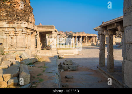 Tempel von Hampi, ein UNESCO-World Heritage Site, Indien. Stockfoto