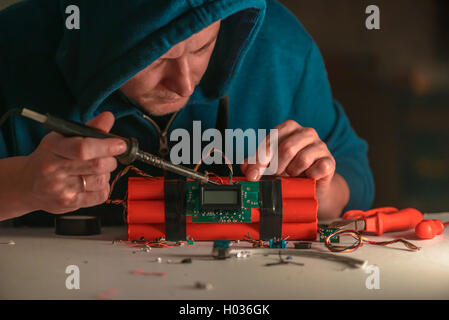 die Bombe mit Vorwahluhr Stockfoto