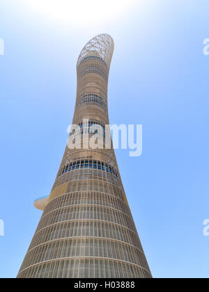 Die Fackel-Doha (Aspire Tower), das höchste Bauwerk in Katar Stockfoto