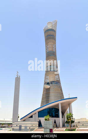 Die Fackel-Doha (Aspire Tower), das höchste Bauwerk in Katar Stockfoto