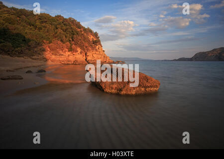 Wunderbaren Sonnenaufgang auf zakynthos Stockfoto