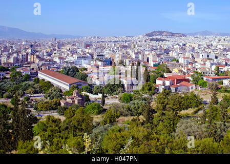 Stadtbild von Athen Griechenland Stockfoto