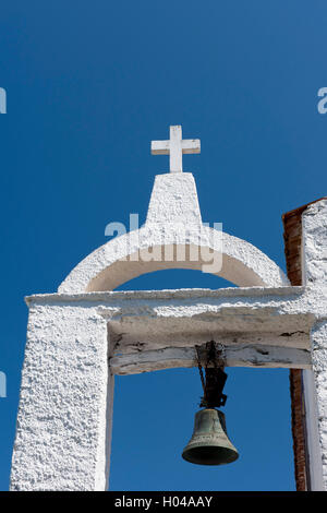 Eine alte Glockenturm in Lakka auf der Insel Paxos, die Ionischen Inseln, die griechischen Inseln, Griechenland, Europa Stockfoto