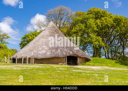 Castell Henllys ein Eisenzeitdorf, Pembrokeshire Coast National Park, Pembrokeshire, Wales, Vereinigtes Königreich, Europa. Stockfoto