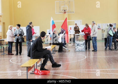 Wahlen zur Staatsduma und der gesetzgebenden Versammlung von St. Petersburg, 18. September 2016, St. Petersburg, Russland Stockfoto