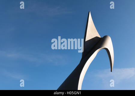 Whale Tail Skulptur auf Blackpool promenade Stockfoto