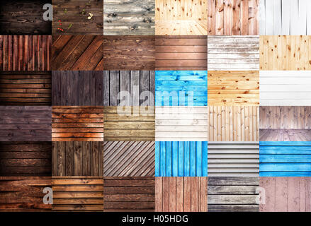 Holz Texturen. Großen Satz von Holz Hintergründe für Webdesign. Stockfoto