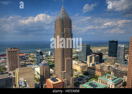 Ein Blick auf die Skyline von Cleveland Stockfoto