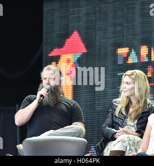 Bristow, VIRGINIA, USA. 17. September 2016. Die Pressekonferenz beginnt FARM AID in BRISTOW, VIRGINIA am 17 SEPTEMBER 2016.photo © Jeff Moore © Jeff Moore/ZUMA Draht/Alamy Live News Stockfoto