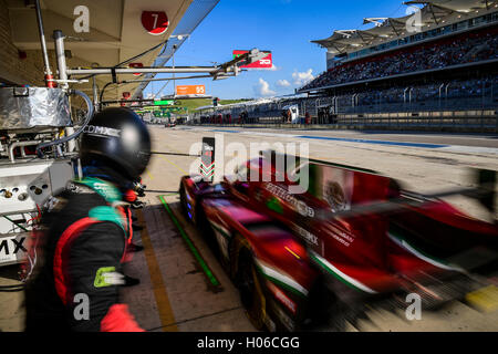 18.09.2016. Circuit of the Americas, Austin, Texas, USA.  WEC 6 Stunden Endureance Rennen.  #43 RGR SPORT VON MORAND (MEX) LIGIER JS P2 NISSAN LMP2 RICARDO GONZALEZ (MEX) FILIPE ALBUQUERQUE (PRT) BRUNO SENNA (BRA) Stockfoto