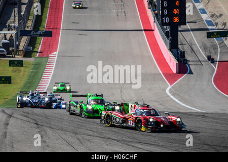 18.09.2016. Circuit of the Americas, Austin, Texas, USA. WEC 6 Stunden Endureance Rennen. #43 RGR SPORT VON MORAND (MEX) LIGIER JS P2 NISSAN LMP2 RICARDO GONZALEZ (MEX) FILIPE ALBUQUERQUE (PRT) BRUNO SENNA (BRA) Stockfoto