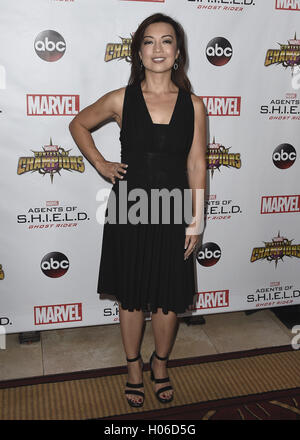 LOS ANGELES, CA - 19 SEPTEMBER: Ming-Na-Wen bei der Premiere des ABCs "Agenten des SHIELD" Staffel 4 im pazifischen Theater im The Grove auf Montag, 19. September 2016, in Los Angeles, Kalifornien. Bildnachweis: mpi99/MediaPunch Stockfoto