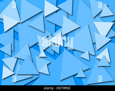 Dreieck Tönen blau 3D Stockfoto