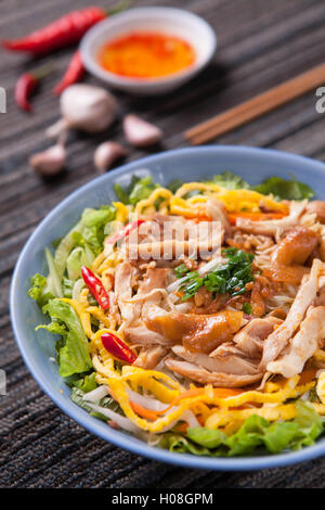 Gebratener Reis mit Schweinefleisch gemischt Stockfoto