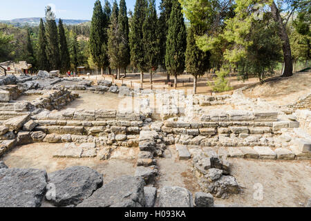 Ruinen in den Palast von Knossos, Heraklion, Kreta, Griechenland Stockfoto