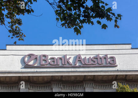 Die Bank Austria. Logo, Zeichen, Wien, Österreich Stockfoto