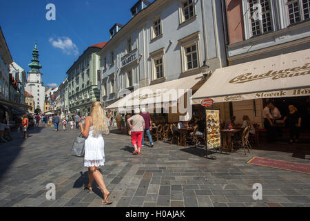 Bratislava St Michaels gate Michalska Straße in der Altstadt von Bratislava Bratislava, Slowakei, Europa Stockfoto