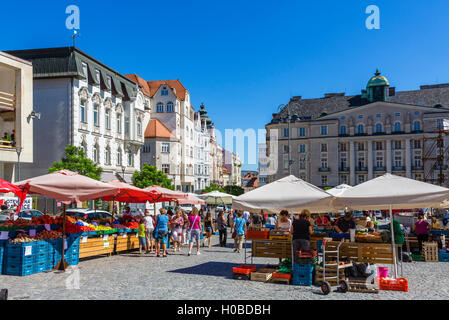 Brno, Tschechische Republik. Zelný Trh (Vegetable Market oder Kohl-Markt), ein Platz im Zentrum der Altstadt, Brünn, Mähren, Tschechien Stockfoto