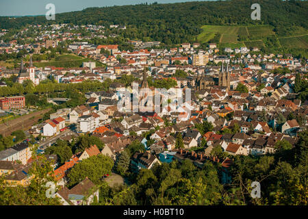 Stadt Bingen Deutschland. Sommer Tag Stadtpanorama. Bingen bin Rhein Kreis in Rheinland Pfalz, Deutschland Stockfoto