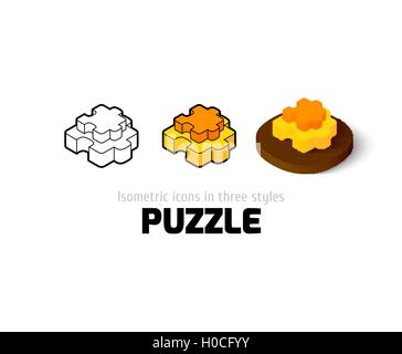 Puzzle-Symbol im anderen Stil Stock Vektor