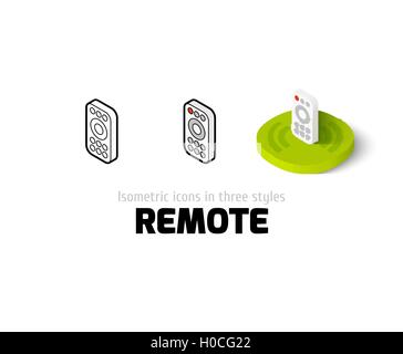 Remote-Symbol im anderen Stil Stock Vektor