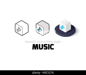 Musik-Ikone in anderen Stil Stock Vektor