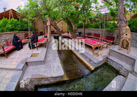 Entspannende Fin Garten auf der Rückseite Stockfoto