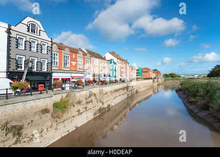 Der Kai von Bridgwater in Somerset Stockfoto