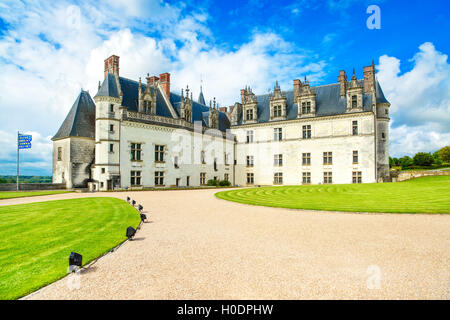 Chateau de Amboise mittelalterliche Burg, Leonardo Da Vinci Grab. Loire-Tal, Frankreich, Europa. Der UNESCO. Stockfoto