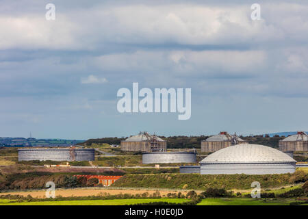 Valero Öl-Raffinerie, Pembroke Dock, Pembrokeshire, Wales, UK Stockfoto