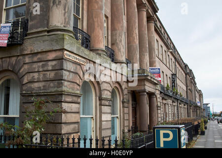 georgische terrassenförmig angelegten Gebäuden auf Hamilton Square Birkenhead Merseyside UK Stockfoto