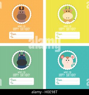 Alles Gute zum Geburtstagskarte Stock Vektor