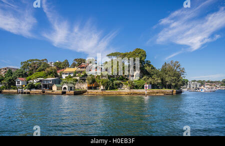 Australien, New South Wales, Sydney, Sydney Harbour, Inner West Vorort von Balmain East, Waterfront-Residenzen Zeitpunkt Simmons Stockfoto