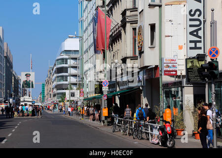 Berlin-Friedrichstraße-Checkpoint-Charlie-Haus am Checkpoint Charlie Stockfoto